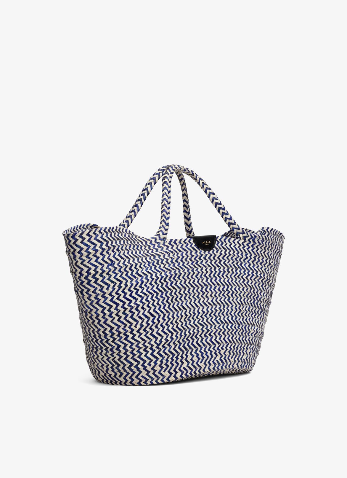 QOFFA BASKET IN PALM LEAVES ALAÏA INDIGO QOFFA BASKET IN PALM LEAVES